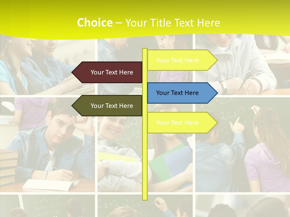 Teenagers In School PowerPoint Template