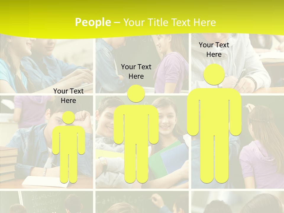 Teenagers In School PowerPoint Template