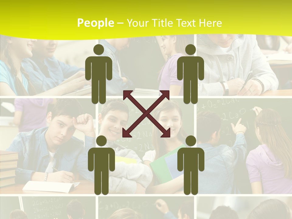 Teenagers In School PowerPoint Template