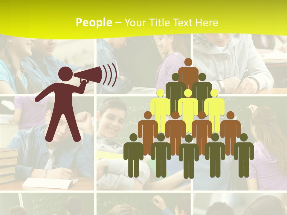 Teenagers In School PowerPoint Template