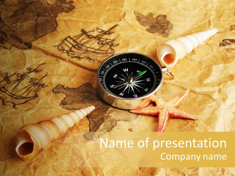 Nautical Compass Idea PowerPoint Template