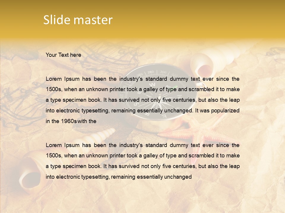 Nautical Compass Idea PowerPoint Template