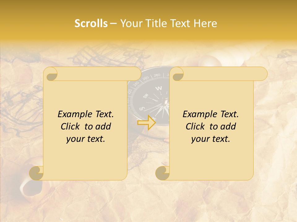 Nautical Compass Idea PowerPoint Template