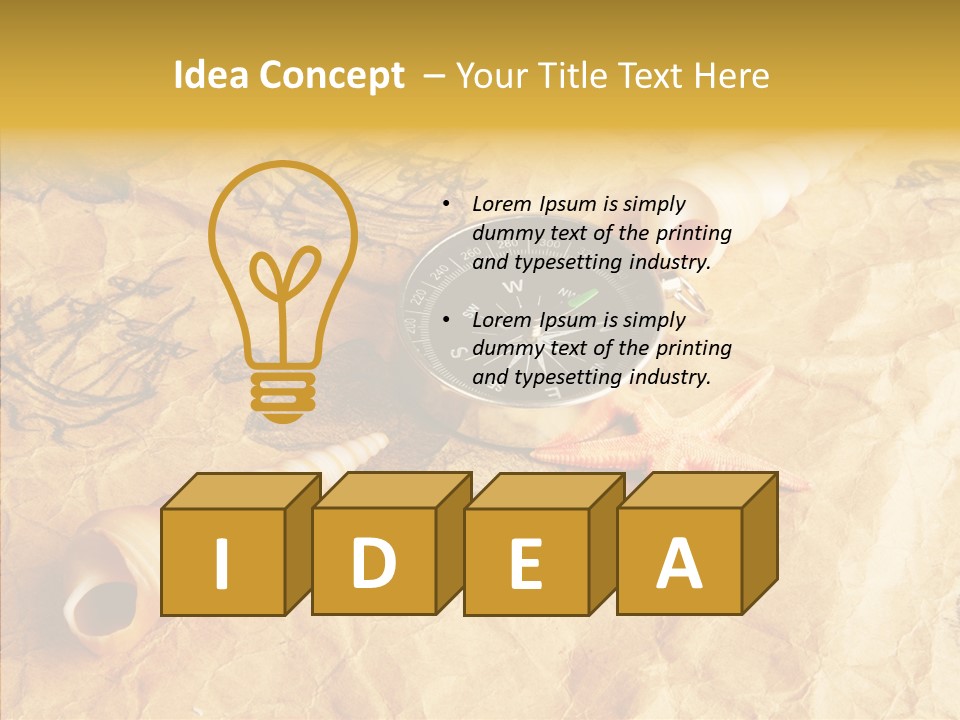 Nautical Compass Idea PowerPoint Template