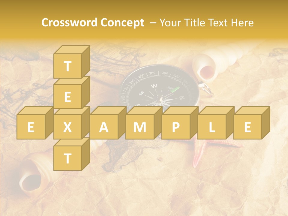 Nautical Compass Idea PowerPoint Template