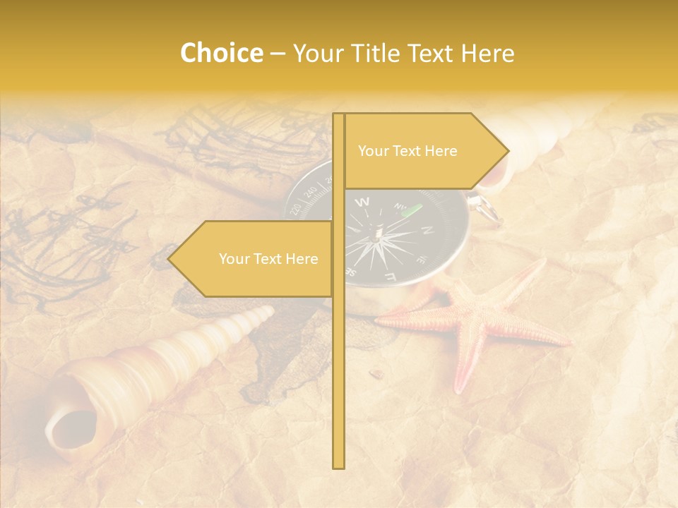 Nautical Compass Idea PowerPoint Template