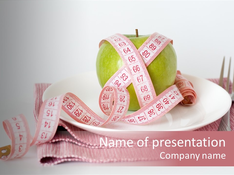 Apple Fork White PowerPoint Template