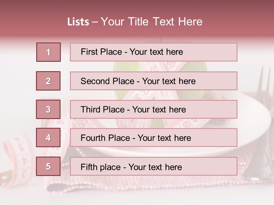 Apple Fork White PowerPoint Template