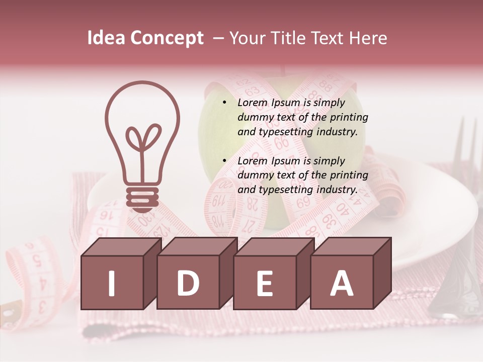 Apple Fork White PowerPoint Template