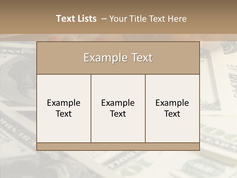 Hundred Economy Equipment PowerPoint Template
