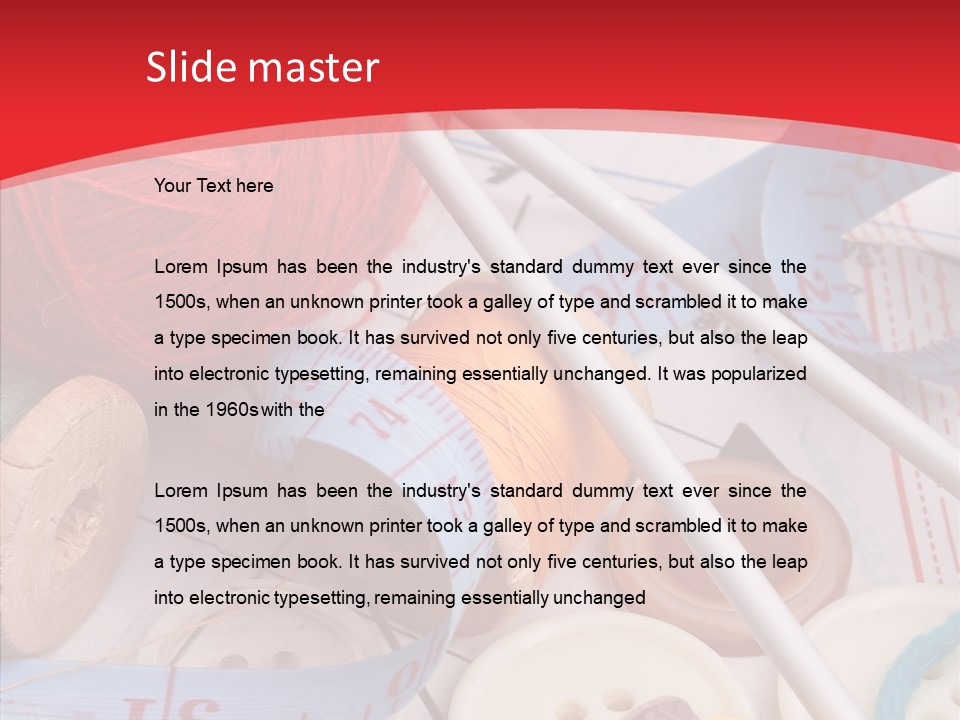 Embroidery Tailor Spool PowerPoint Template