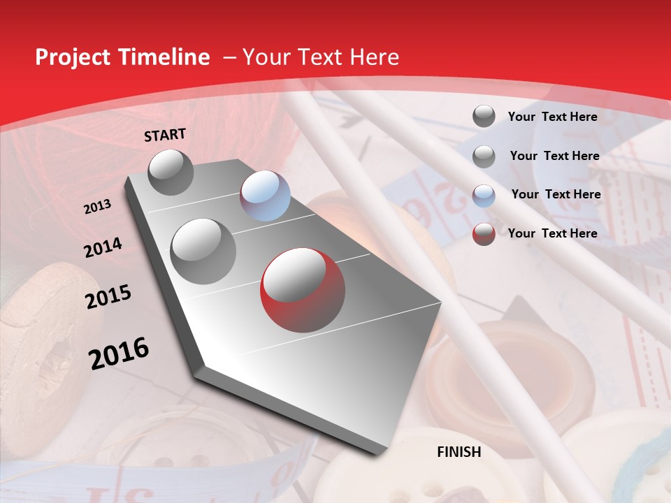 Embroidery Tailor Spool PowerPoint Template