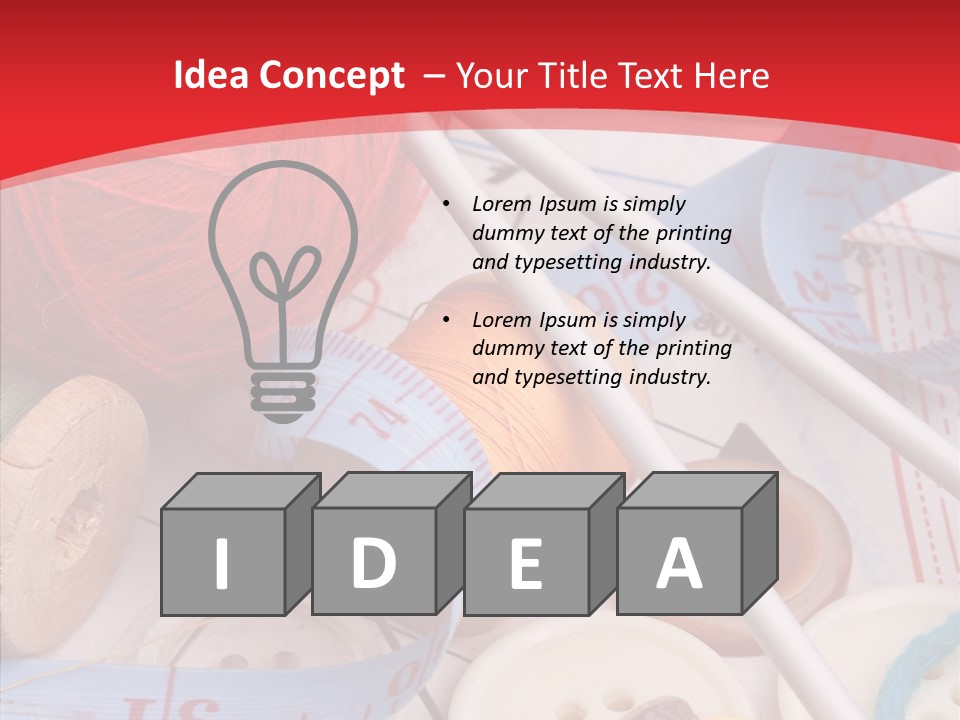 Embroidery Tailor Spool PowerPoint Template