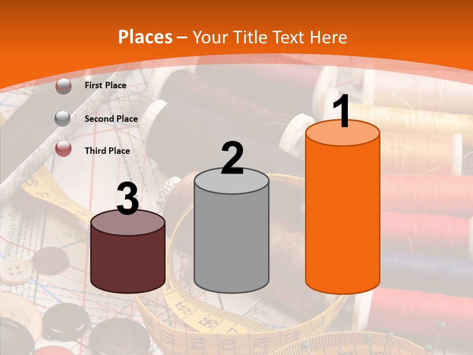 Old Fashioned Notions Measuring Tape PowerPoint Template
