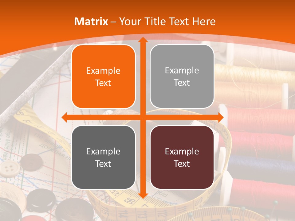 Old Fashioned Notions Measuring Tape PowerPoint Template