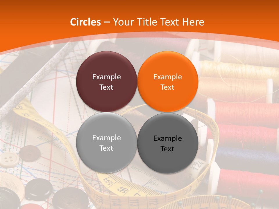 Old Fashioned Notions Measuring Tape PowerPoint Template