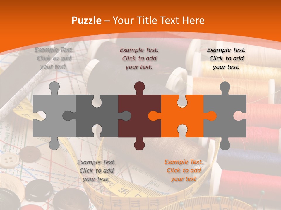 Old Fashioned Notions Measuring Tape PowerPoint Template