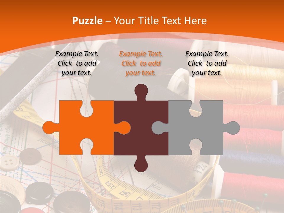 Old Fashioned Notions Measuring Tape PowerPoint Template