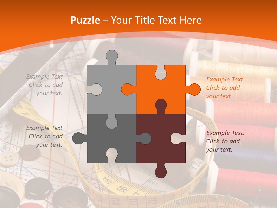 Old Fashioned Notions Measuring Tape PowerPoint Template