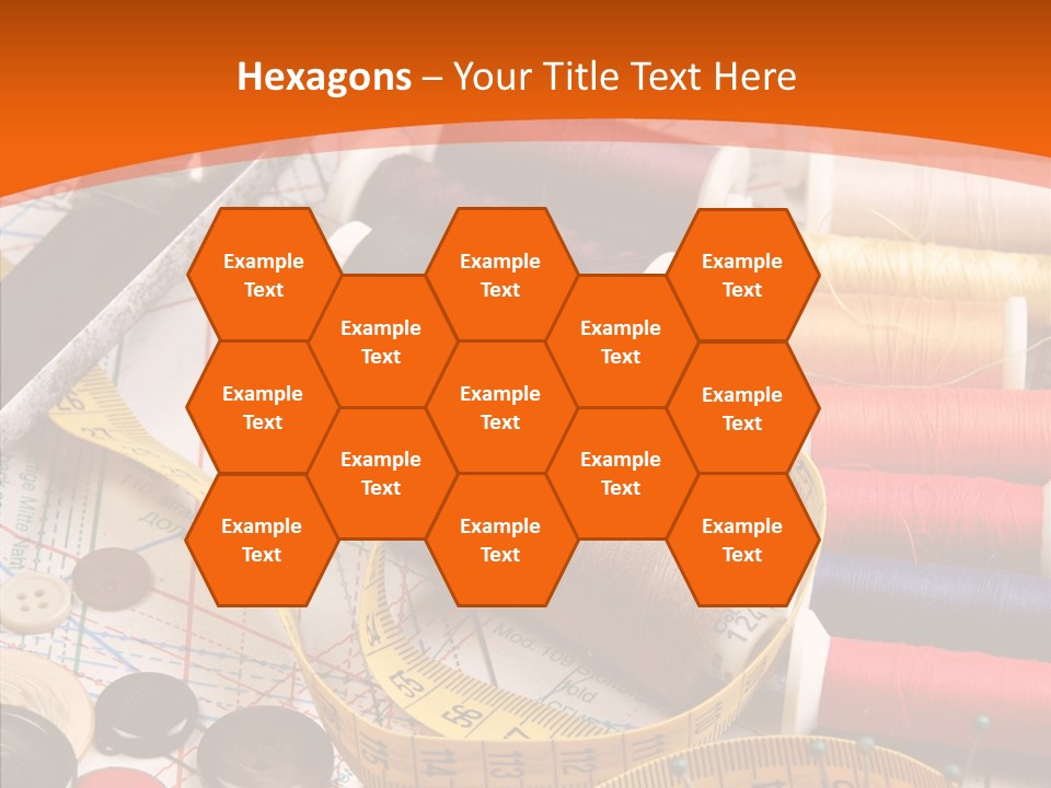 Old Fashioned Notions Measuring Tape PowerPoint Template