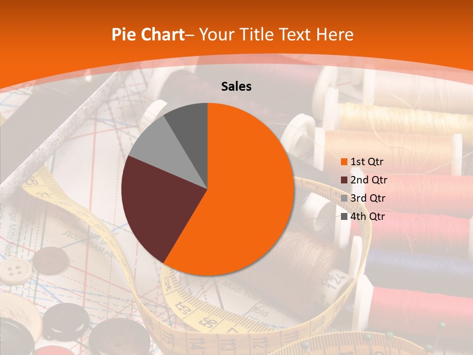 Old Fashioned Notions Measuring Tape PowerPoint Template