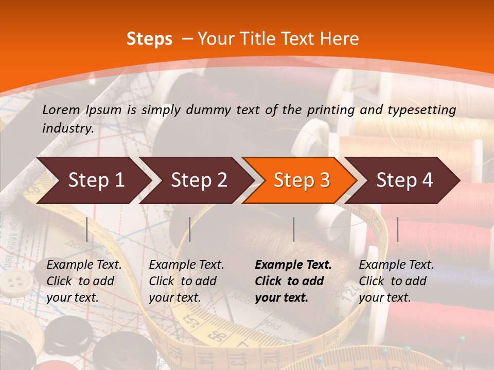 Old Fashioned Notions Measuring Tape PowerPoint Template