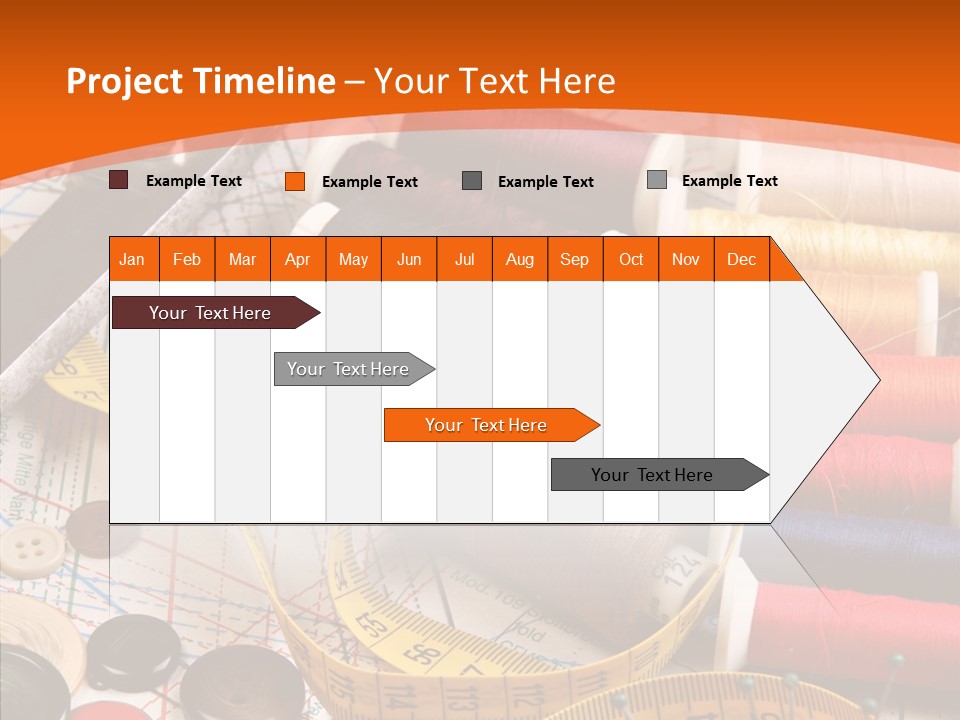 Old Fashioned Notions Measuring Tape PowerPoint Template