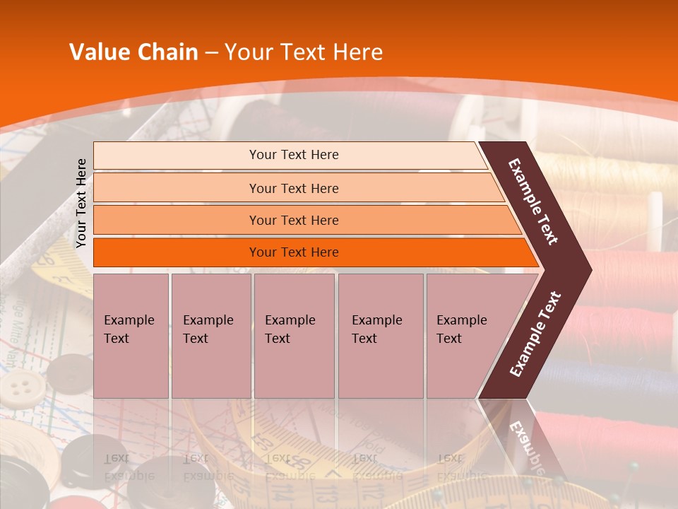 Old Fashioned Notions Measuring Tape PowerPoint Template