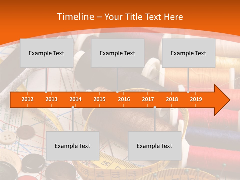 Old Fashioned Notions Measuring Tape PowerPoint Template