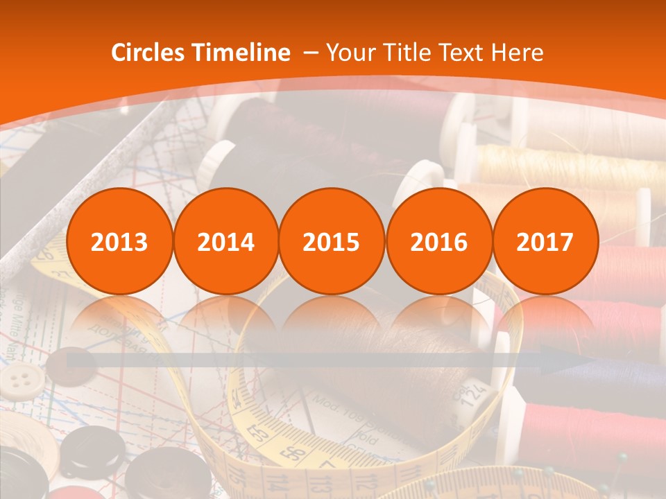 Old Fashioned Notions Measuring Tape PowerPoint Template