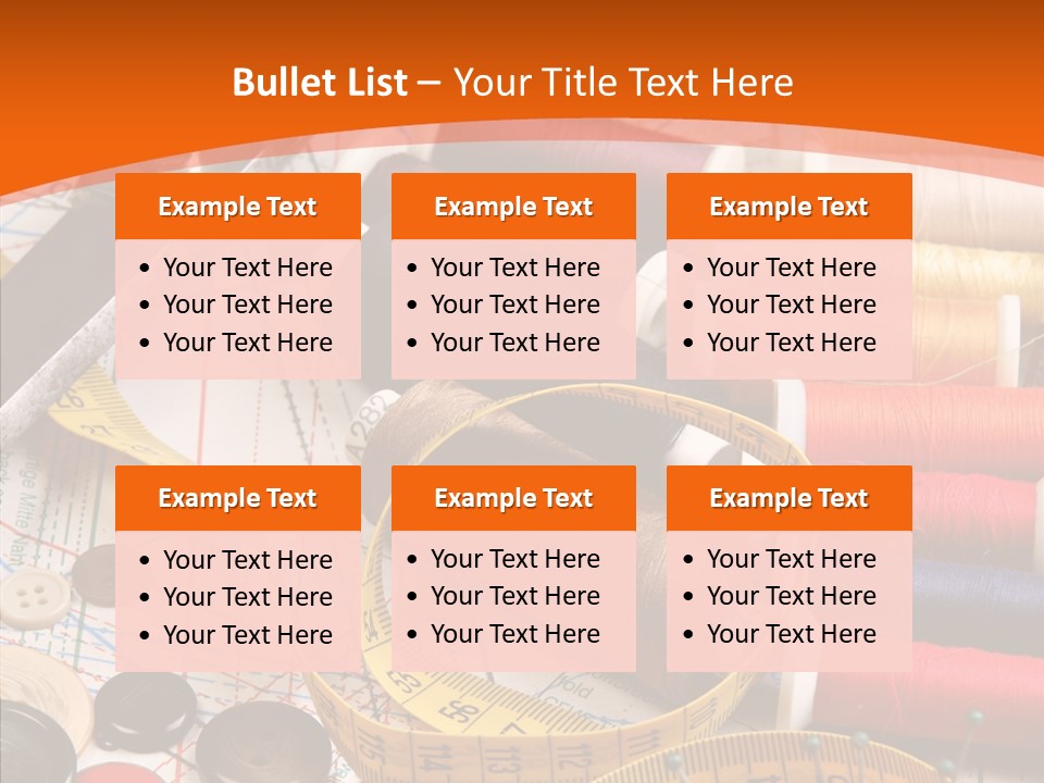 Old Fashioned Notions Measuring Tape PowerPoint Template