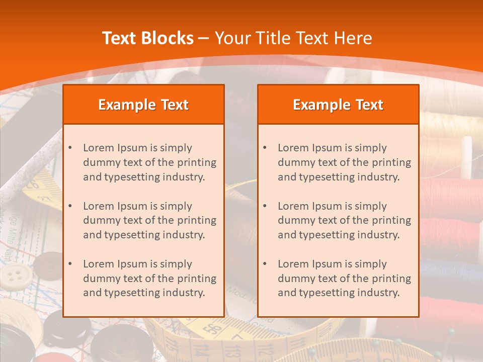 Old Fashioned Notions Measuring Tape PowerPoint Template