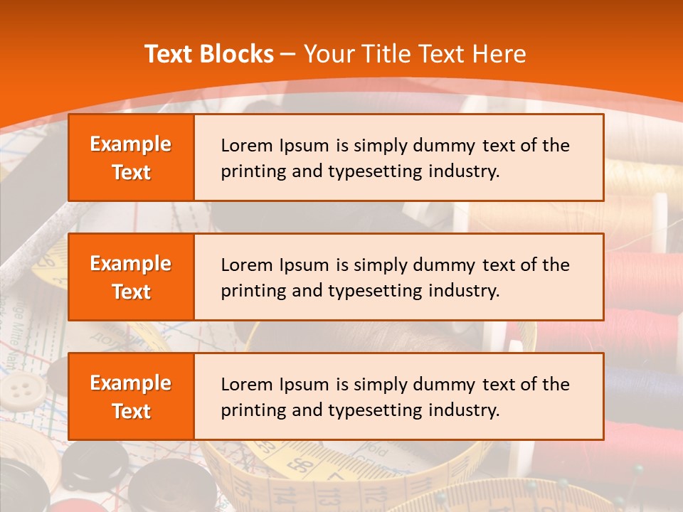 Old Fashioned Notions Measuring Tape PowerPoint Template