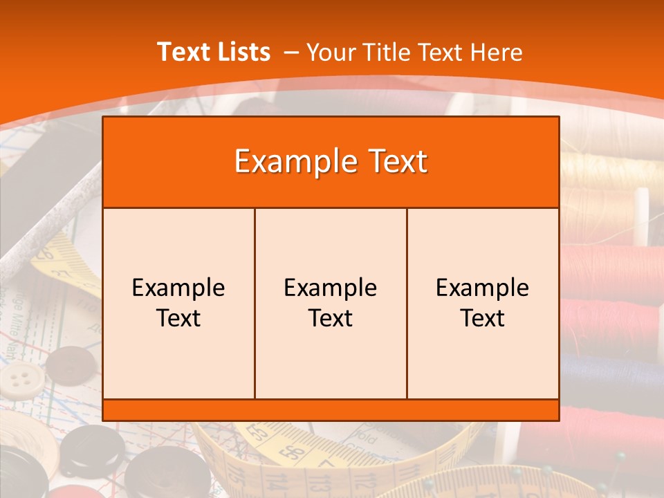 Old Fashioned Notions Measuring Tape PowerPoint Template