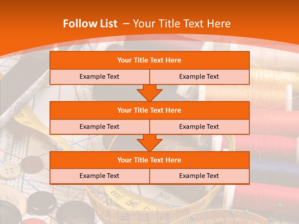 Old Fashioned Notions Measuring Tape PowerPoint Template