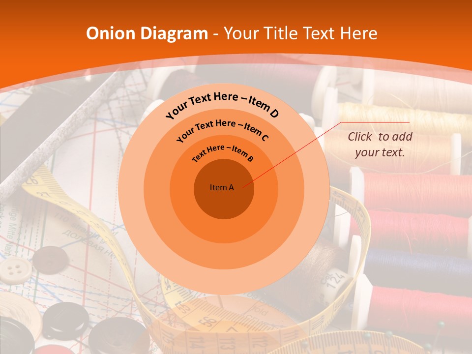 Old Fashioned Notions Measuring Tape PowerPoint Template