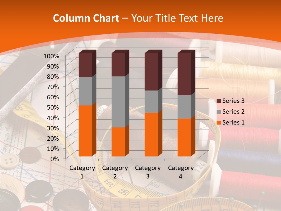 Old Fashioned Notions Measuring Tape PowerPoint Template
