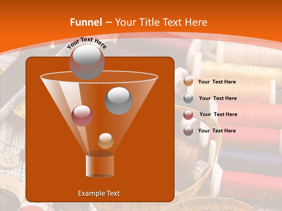 Old Fashioned Notions Measuring Tape PowerPoint Template