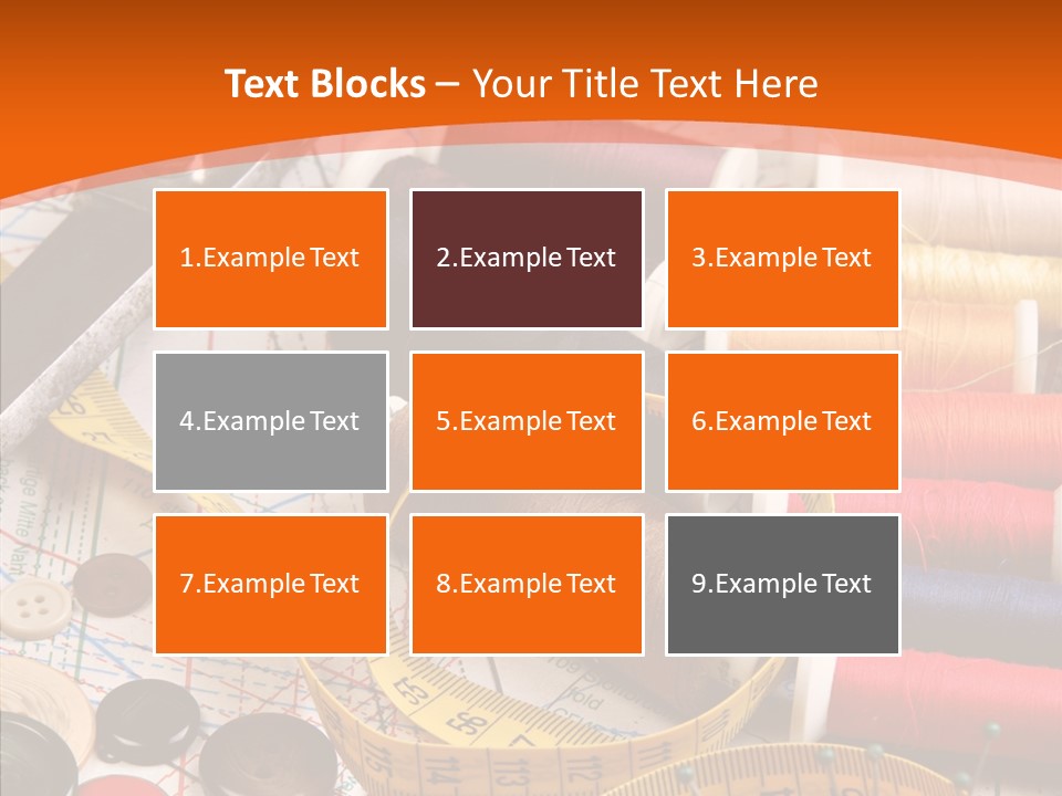 Old Fashioned Notions Measuring Tape PowerPoint Template