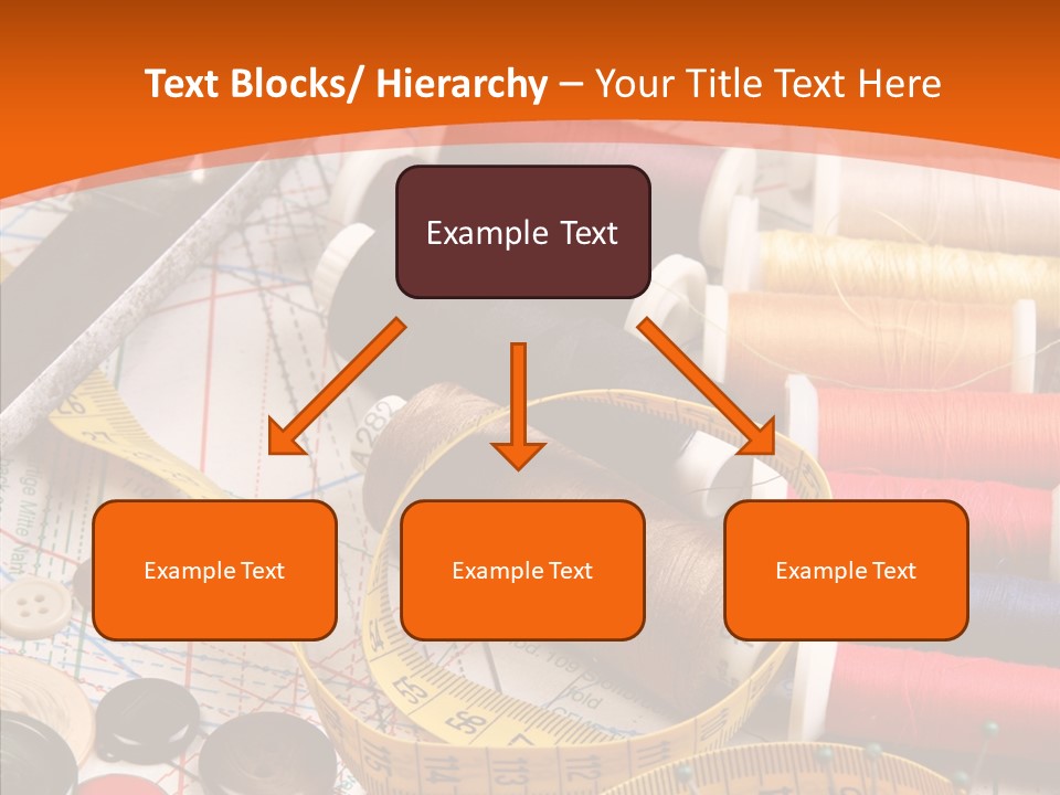 Old Fashioned Notions Measuring Tape PowerPoint Template