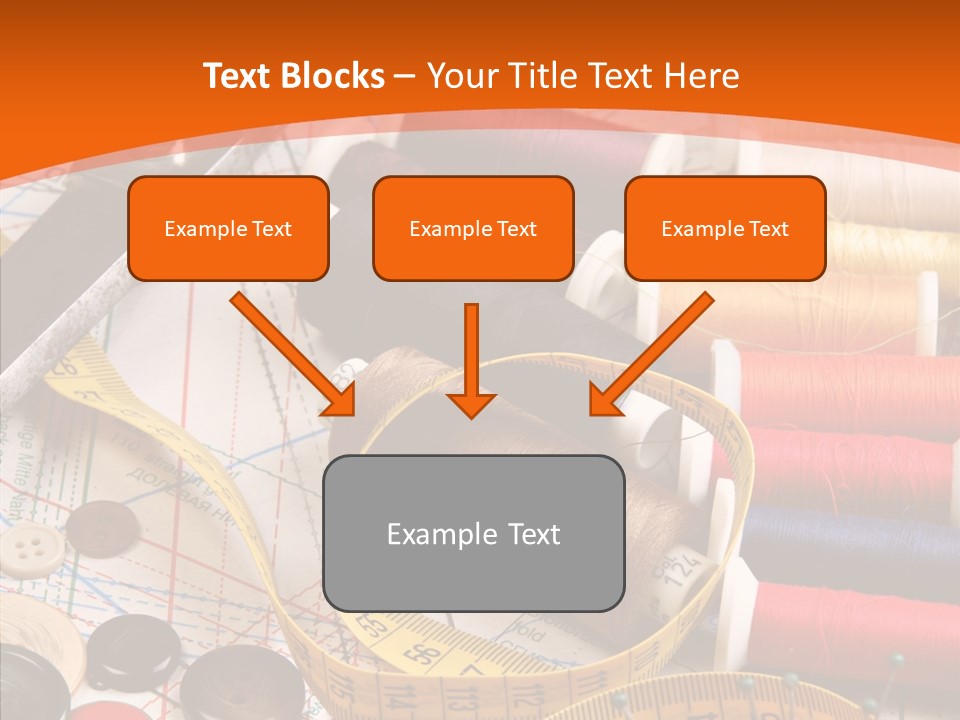 Old Fashioned Notions Measuring Tape PowerPoint Template