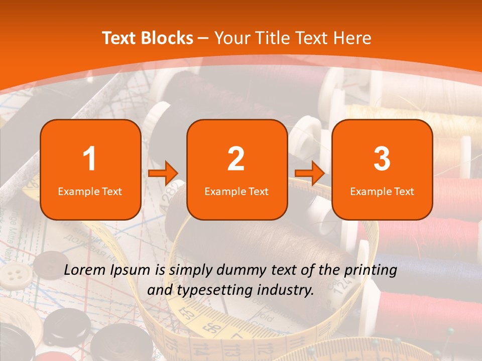 Old Fashioned Notions Measuring Tape PowerPoint Template
