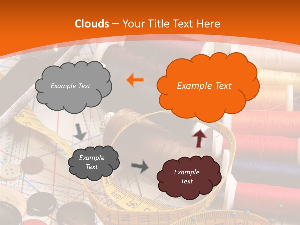 Old Fashioned Notions Measuring Tape PowerPoint Template