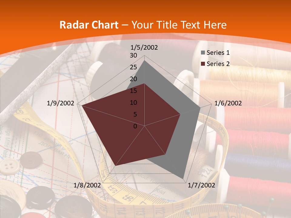 Old Fashioned Notions Measuring Tape PowerPoint Template
