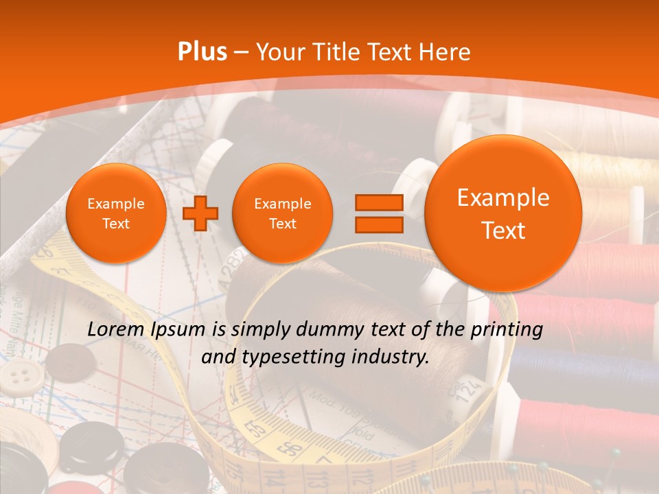 Old Fashioned Notions Measuring Tape PowerPoint Template