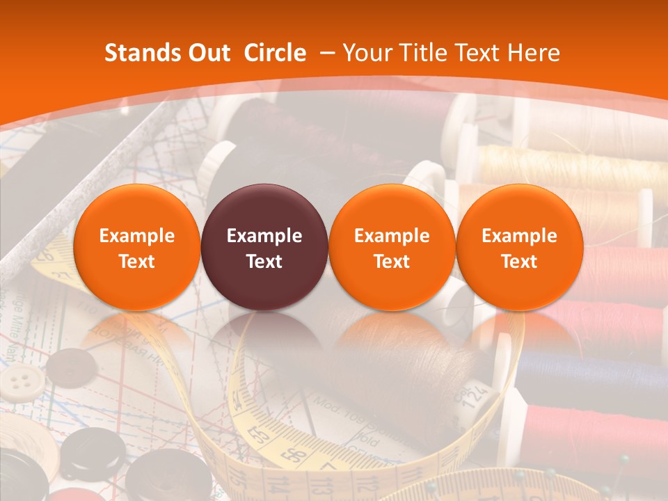 Old Fashioned Notions Measuring Tape PowerPoint Template