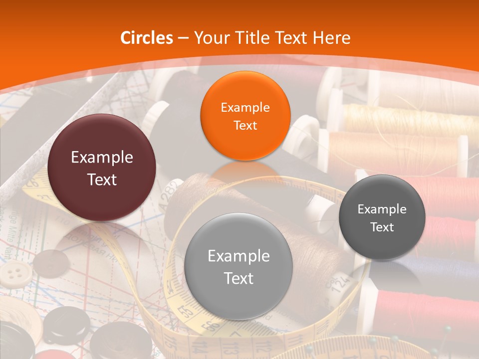 Old Fashioned Notions Measuring Tape PowerPoint Template