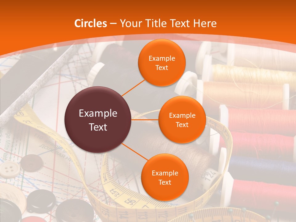 Old Fashioned Notions Measuring Tape PowerPoint Template