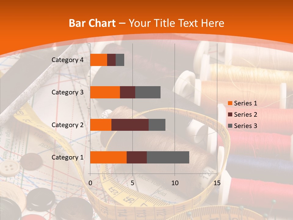 Old Fashioned Notions Measuring Tape PowerPoint Template