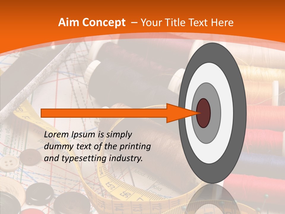 Old Fashioned Notions Measuring Tape PowerPoint Template